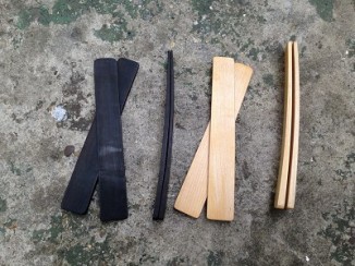 A set of Nick Hart's handmade bones
