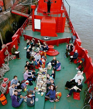 The Sea Shanty choir recording on Blight Ship 95